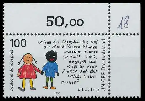 BRD 1993 Nr 1682 postfrisch ECKE-ORE 8636C6