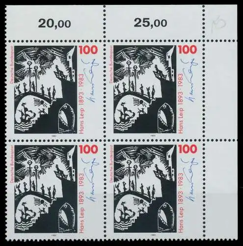 BRD 1993 Nr 1694 postfrisch VIERERBLOCK ECKE-ORE 86379E