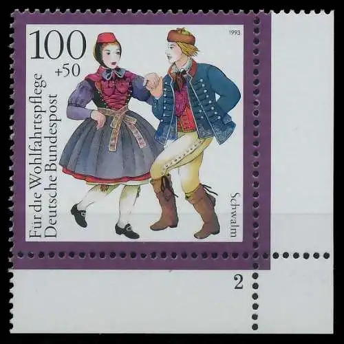 BRD 1993 Nr 1698 postfrisch FORMNUMMER 2 8637EA