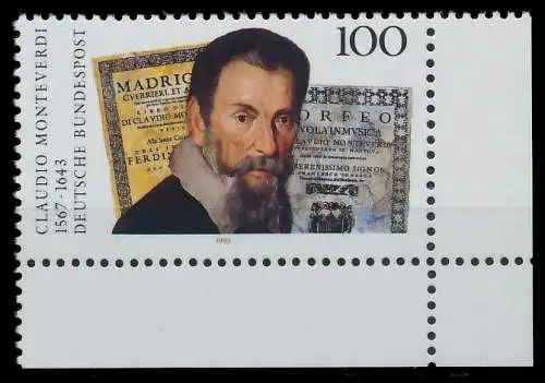 BRD 1993 Nr 1705 postfrisch ECKE-URE 8638B2