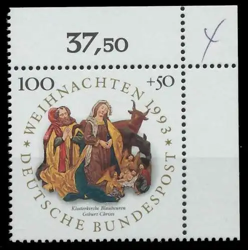 BRD 1993 Nr 1708 postfrisch ECKE-ORE 8638DE