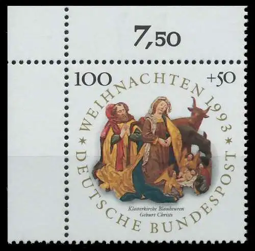 BRD 1993 Nr 1708 postfrisch ECKE-OLI S77D526