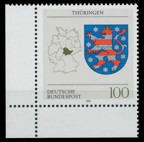 BRD 1994 Nr 1716 postfrisch ECKE-ULI 8639EA