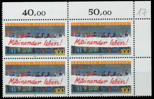 BRD 1994 Nr 1725 postfrisch VIERERBLOCK ECKE-ORE 86526A