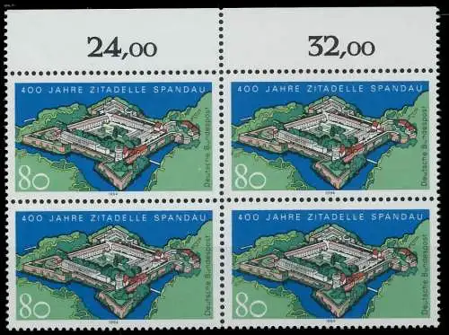 BRD 1994 Nr 1739 postfrisch VIERERBLOCK ORA 86538A