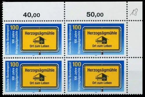 BRD 1994 Nr 1740 postfrisch VIERERBLOCK ECKE-ORE 8653C2