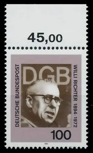 BRD 1994 Nr 1753 postfrisch ORA 8654B6
