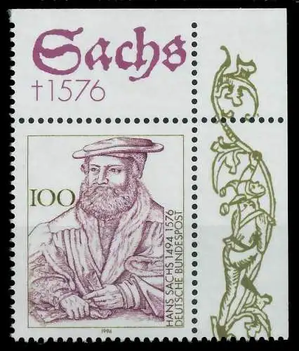 BRD 1994 Nr 1763 postfrisch ECKE-ORE S77D992