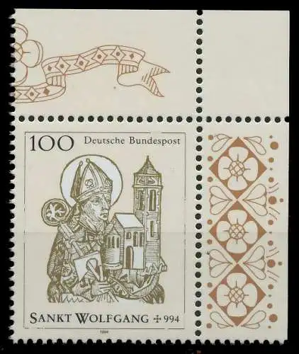 BRD 1994 Nr 1762 postfrisch ECKE-ORE S77D972