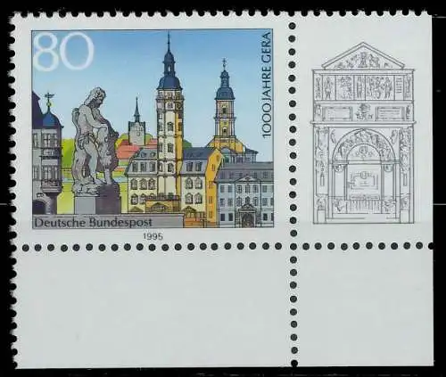 BRD 1995 Nr 1772 postfrisch ECKE-URE S77DA9E