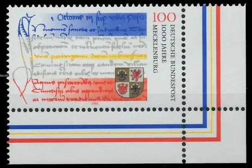 BRD 1995 Nr 1782 postfrisch ECKE-URE S7872CE