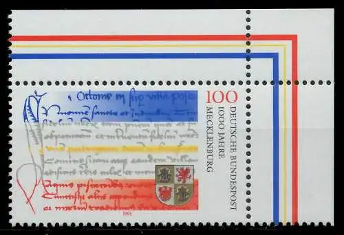 BRD 1995 Nr 1782 postfrisch ECKE-ORE S7872C6