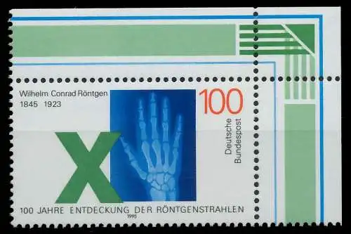 BRD 1995 Nr 1784 postfrisch ECKE-ORE S787302