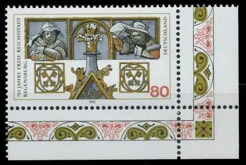 BRD 1995 Nr 1786 postfrisch ECKE-URE 8657EA