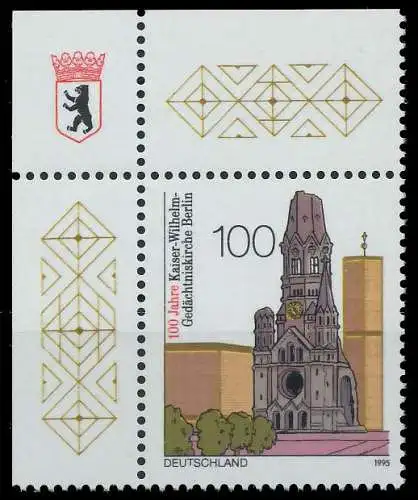 BRD 1995 Nr 1812 postfrisch ECKE-OLI 8673FA