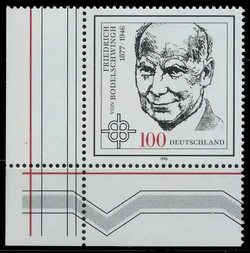BRD 1996 Nr 1835 postfrisch ECKE-ULI S787956