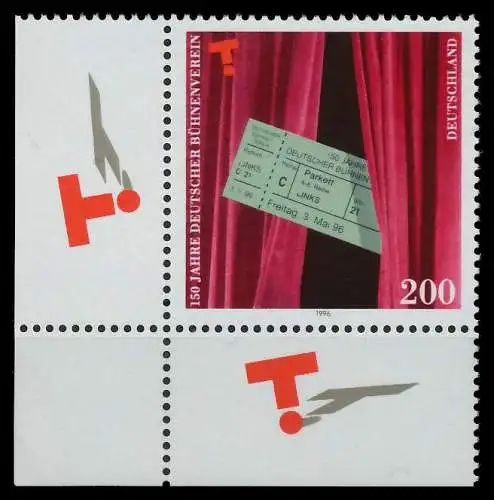 BRD 1996 Nr 1857 postfrisch ECKE-ULI 8677DA