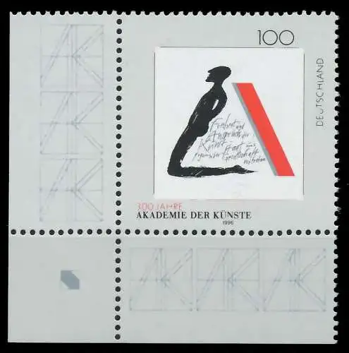 BRD 1996 Nr 1866 postfrisch ECKE-ULI S7991C2