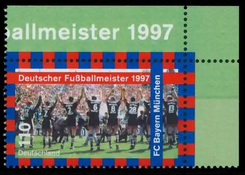 BRD 1997 Nr 1958 postfrisch ECKE-ORE S7ABE06