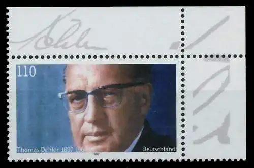 BRD 1997 Nr 1963 postfrisch ECKE-ORE S7ABE56