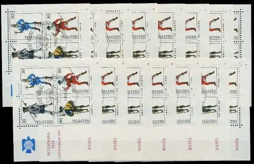 SCHWEIZ Block 22-ESST FORM Nr. 1-15 15 Blocks S5F01CE