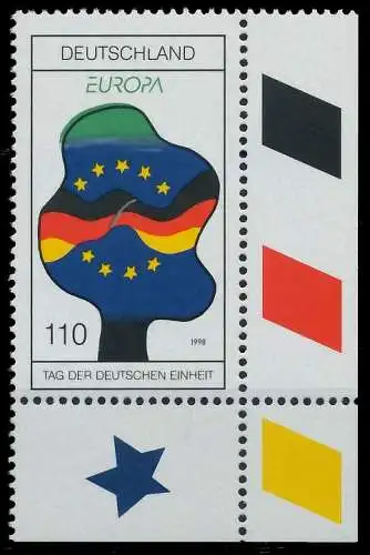 BRD BUND 1998 Nr 1985 postfrisch ECKE-URE 86B22E