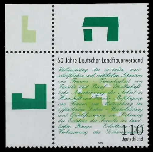 BRD 1998 Nr 1988 postfrisch ECKE-OLI S7AC1B6