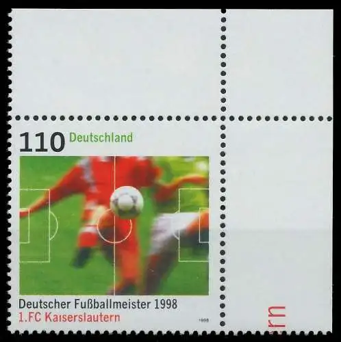 BRD 1998 Nr 2010 postfrisch ECKE-ORE 86B406