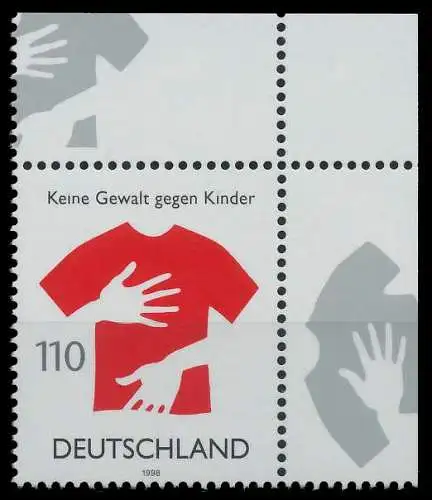 BRD 1998 Nr 2013 postfrisch ECKE-ORE 86B432
