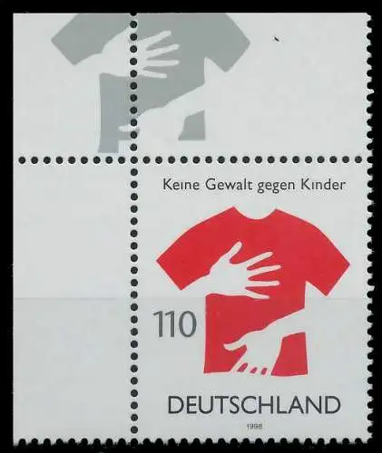 BRD 1998 Nr 2013 postfrisch ECKE-OLI 86B442