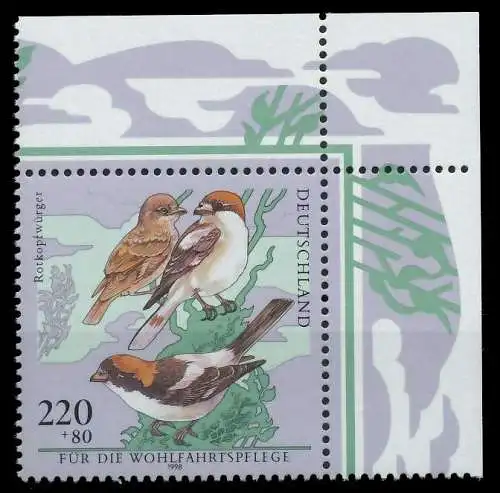 BRD 1998 Nr 2019 postfrisch ECKE-ORE S7AC40A