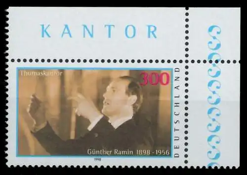 BRD 1998 Nr 2020 postfrisch ECKE-ORE S7AC416