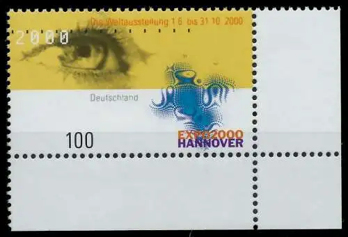 BRD 2000 Nr 2089 postfrisch ECKE-URE 86D26A