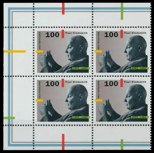 BRD 1995 Nr 1827 postfrisch VIERERBLOCK ECKE-OLI 86F1FE