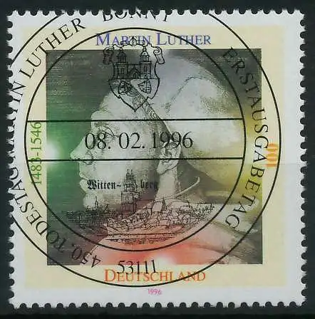 BRD 1996 Nr 1841 ESST zentrisch gestempelt 86F2FA