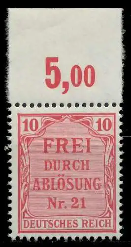 D-REICH DIENST Nr 4 postfrisch ORA 86F31E