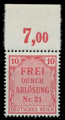 D-REICH DIENST Nr 4 postfrisch ORA 86F32E