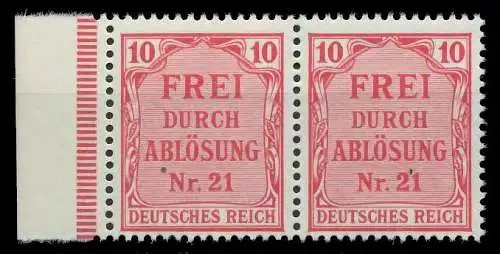 D-REICH DIENST Nr 4 postfrisch WAAGR PAAR SRA 86F376