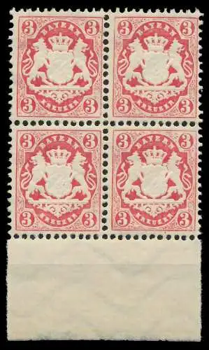 BAYERN WAPPEN-AUSGABE 1875 Nr 33 postfrisch VIERERBLOCK 86F3FE
