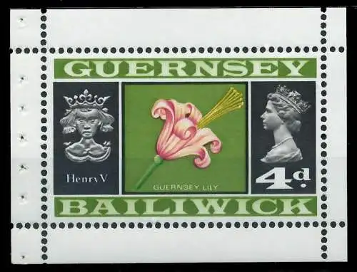 GUERNSEY HEFTCHENBLATT Nr HB 0-1 postfrisch 871372