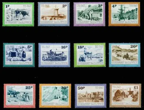 GUERNSEY PORTOMARKEN Nr 30-41 postfrisch S019D36