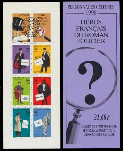 FRANKREICH MARKENHEFTCHEN Nr MH42 3168-3173 ungebraucht S01A83A