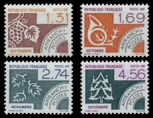 FRANKREICH 1987 Nr 2588-2591 postfrisch 87186A