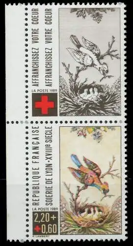 FRANKREICH 1989 Nr 2748C + Zf postfrisch SENKR PAAR 873162