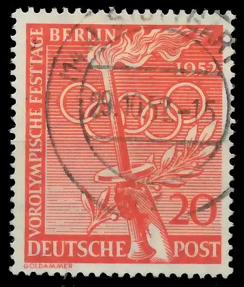 BERLIN 1952 Nr 90 gestempelt gepr. 87326E