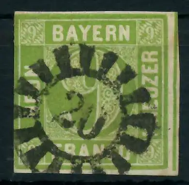 BAYERN MÜHLRADSTEMPEL AUF Nr 5III gMR _20 ZENTR 875A5A
