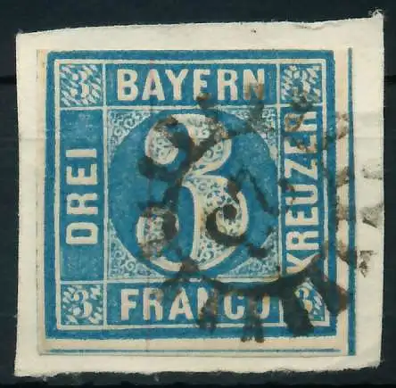 BAYERN MÜHLRADSTEMPEL AUF Nr 2II gMR _23 ZENTR- 875A9A
