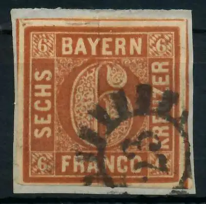 BAYERN MÜHLRADSTEMPEL AUF Nr 4II gMR _23 gestempelt BRFS 875ACE