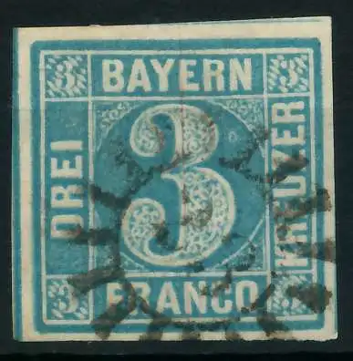 BAYERN MÜHLRADSTEMPEL AUF Nr 2II gMR _23 gestempelt 875AD2