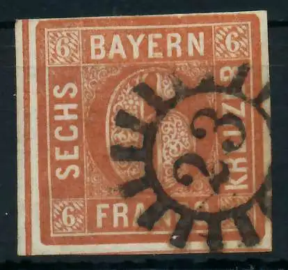 BAYERN MÜHLRADSTEMPEL AUF Nr 4II gMR _23 gestempelt 875AE2